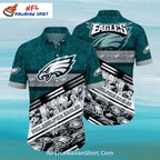Philadelphia Eagles Floral Stripes Hawaiian Shirt Pattern