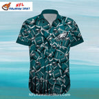 Philadelphia Eagles Hawaiian Shirt Football Ball Pattern Design