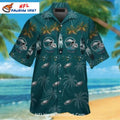 Philadelphia Eagles Hawaiian Shirt Palm Tree And Helmet Print