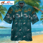 Philadelphia Eagles Hawaiian Shirt Palm Tree And Helmet Print
