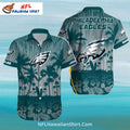 Philadelphia Eagles Hawaiian Shirt Palm Tree Silhouette Sunset