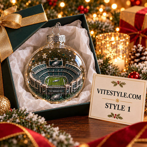 Philadelphia Eagles Lincoln Financial Field Stadium Christmas Ornament