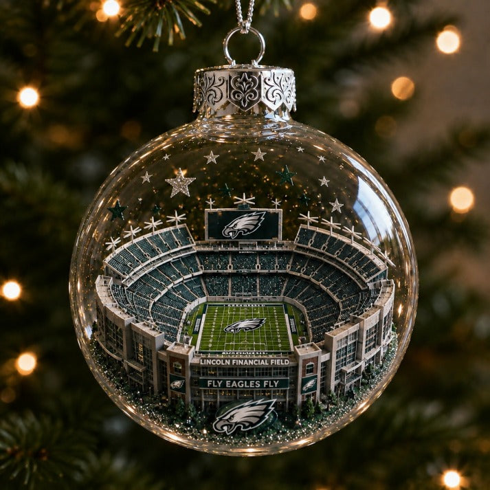 Philadelphia Eagles Lincoln Financial Field Stadium Christmas Ornament
