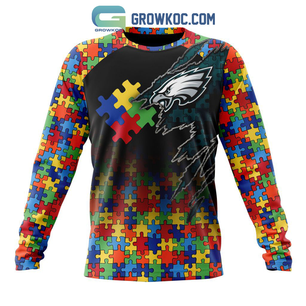 Philadelphia Eagles NFL Special Autism Awareness Design Hoodie T Shirt