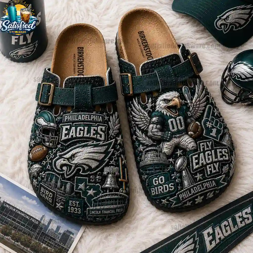 Philadelphia Eagles Suede Clogs