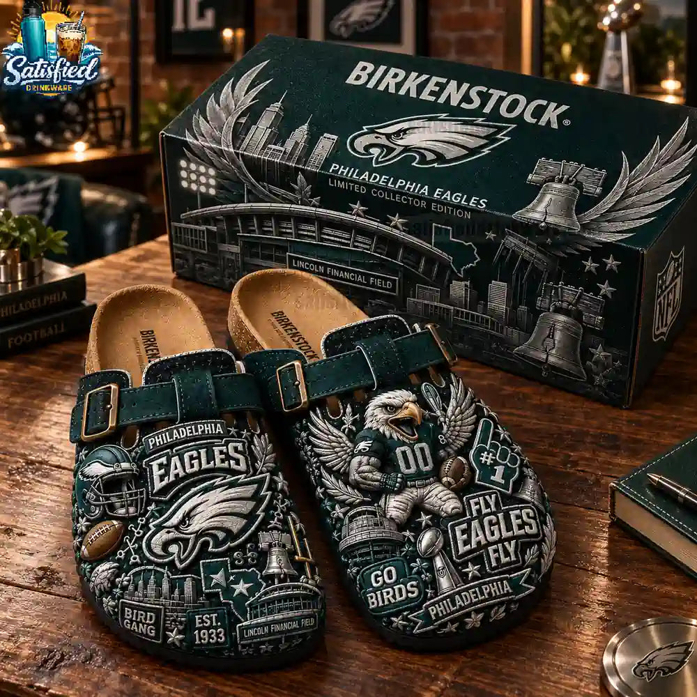 Philadelphia Eagles Suede Clogs