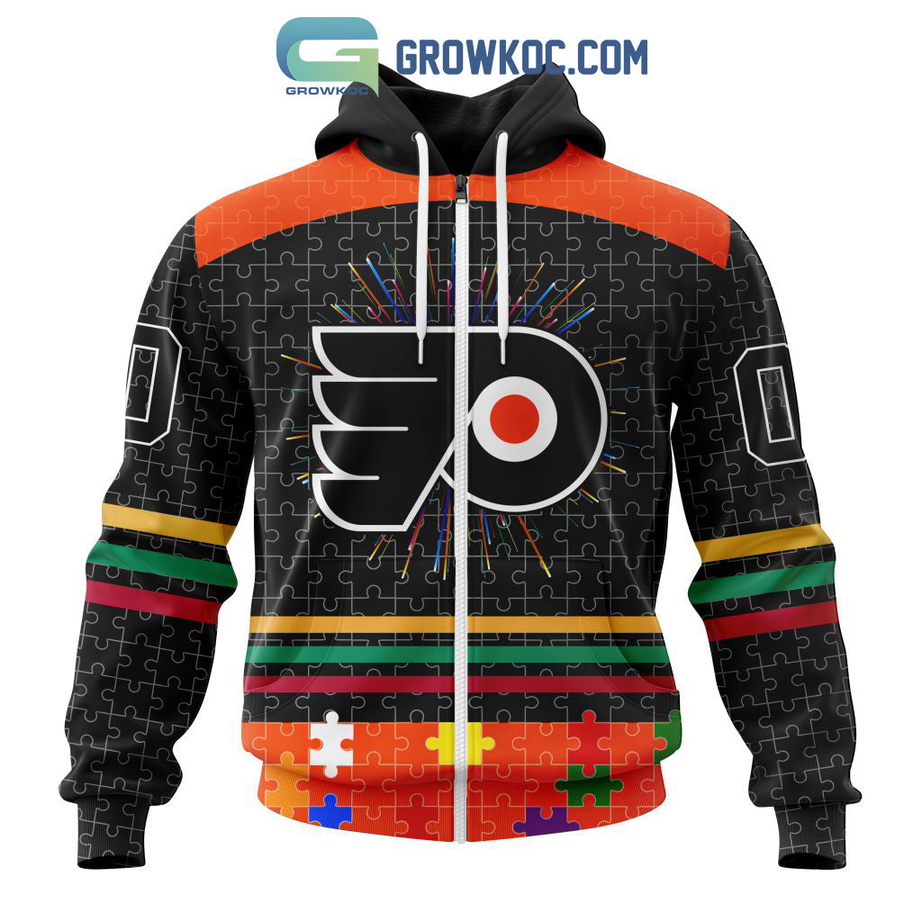 Philadelphia Flyers NHL Special Fearless Against Autism Hoodie T Shirt