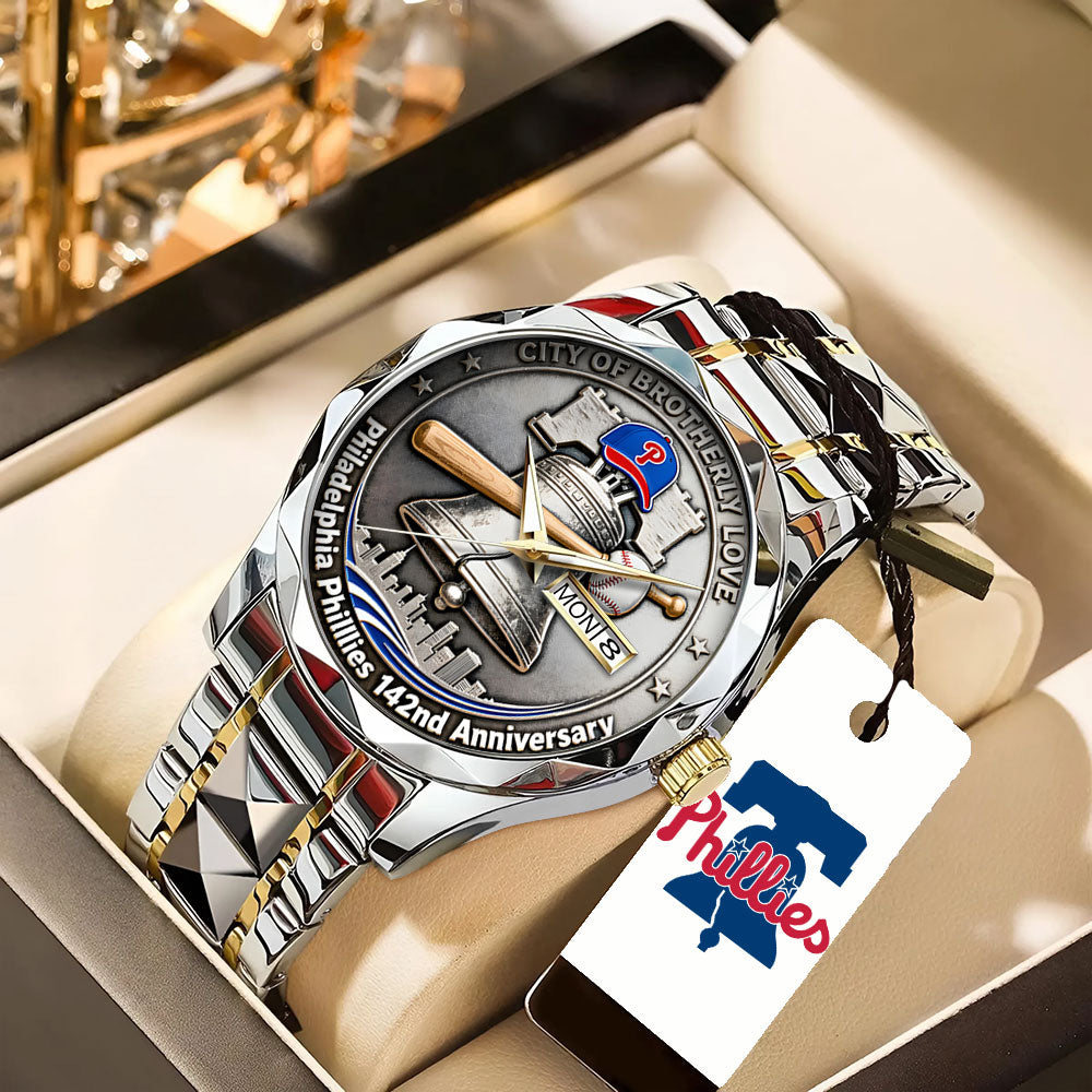 Philadelphia Phillies 142nd Anniversary Alloy Luxury Quartz Watch - TANTN18482