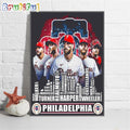 Philadelphia Phillies Baseball Team Player 2024 Wall Art Poster Canvas