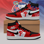 Philadelphia Phillies MLB Personalized Air Jordan 1 Shoes