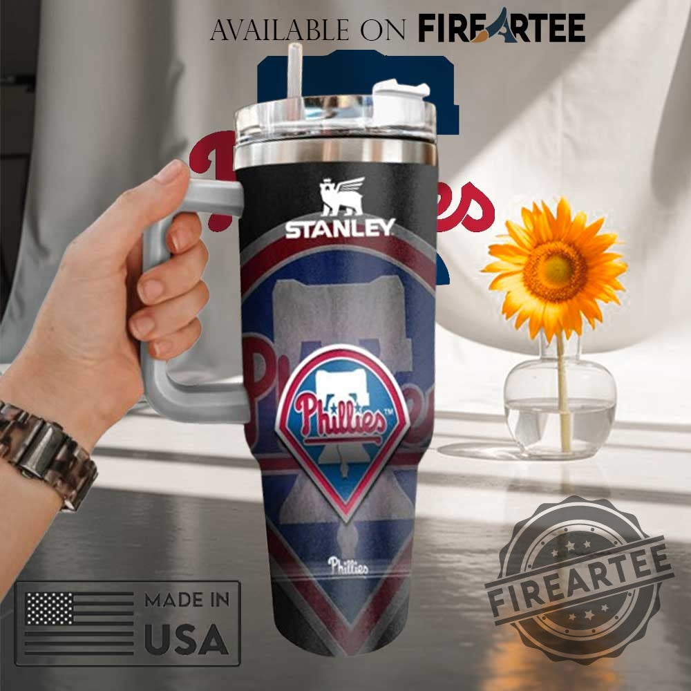 Philadelphia Phillies Split Design Stanley Tumbler Custom Baseball Fan Mug