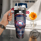 Philadelphia Phillies Split Design Stanley Tumbler Custom Baseball Fan Mug
