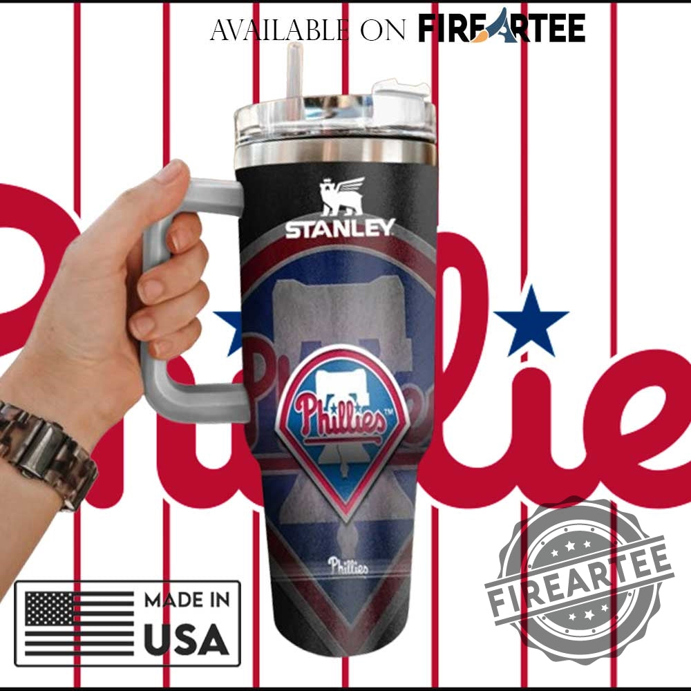 Philadelphia Phillies Split Design Stanley Tumbler Custom Baseball Fan Mug