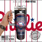 Philadelphia Phillies Split Design Stanley Tumbler Custom Baseball Fan Mug