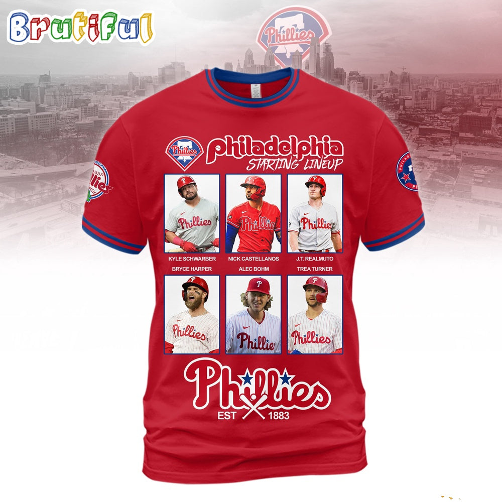Philadelphia Phillies Starting Lineup Est 1883 Hoodie T-Shirt