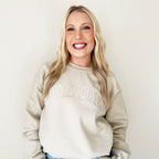 Neutral Embroidered BRIDE Athletic Block Gemma Sweatshirt