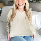 Neutral Embroidered BRIDE Athletic Block Gemma Sweatshirt