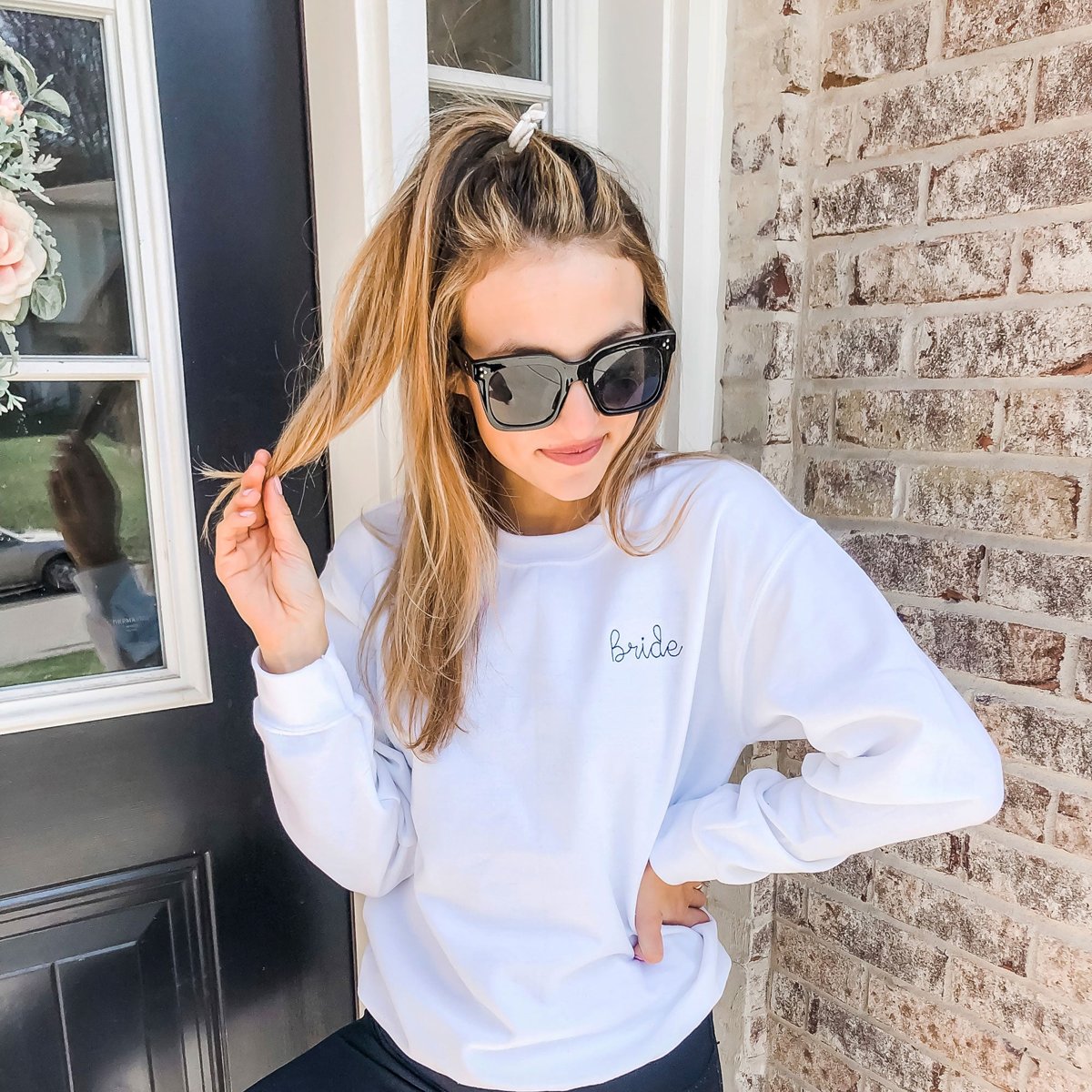 Custom Bridal Embroidered Crewneck Sweatshirt