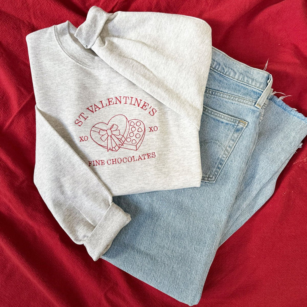 St. Valentine’s Chocolate Shop Embroidered Gemma Sweatshirt