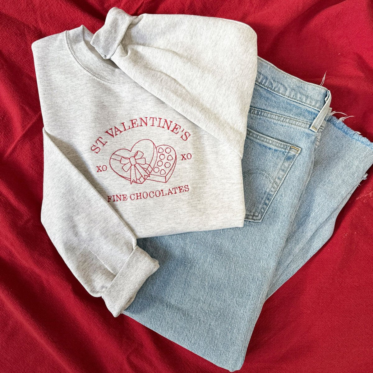 St. Valentine’s Chocolate Shop Embroidered Gemma Sweatshirt