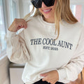 The Cool Aunt Est. Year Embroidered Gemma Crewneck Sweatshirt