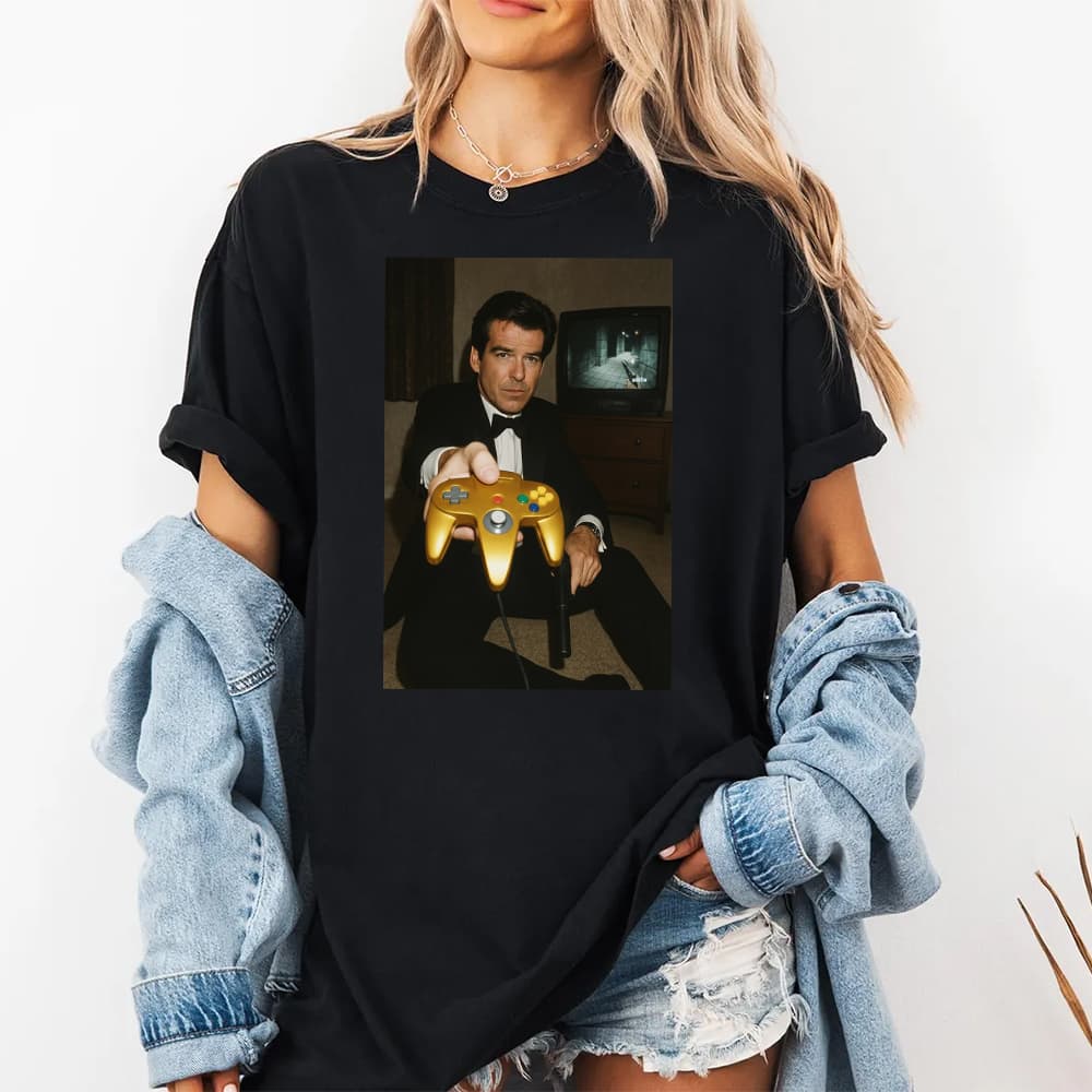 Pierce Brosnan Your Turn Golden Controller Shirt