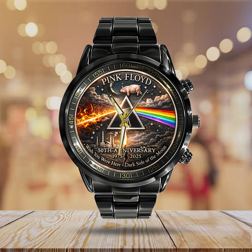 Pink Floyd 50th Anniversary Black Stainless Steel Watch - MAITM14245