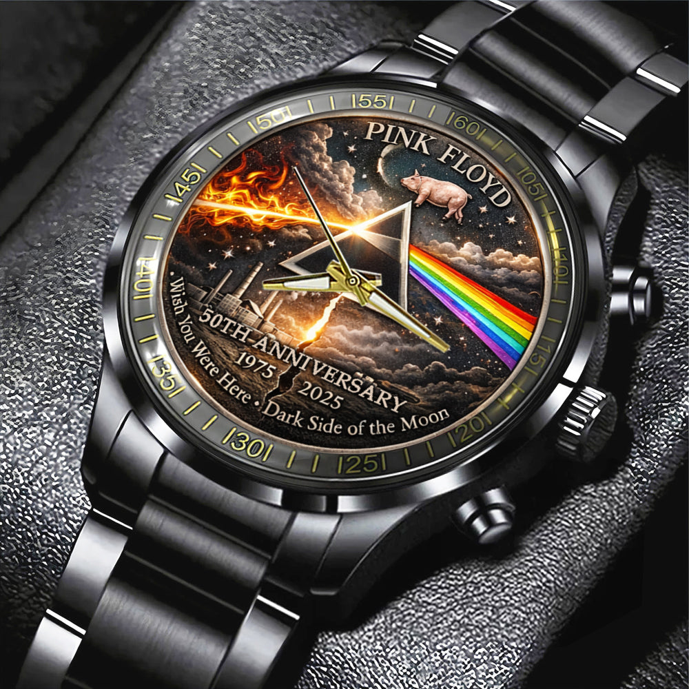 Pink Floyd 50th Anniversary Black Stainless Steel Watch - MAITM14245