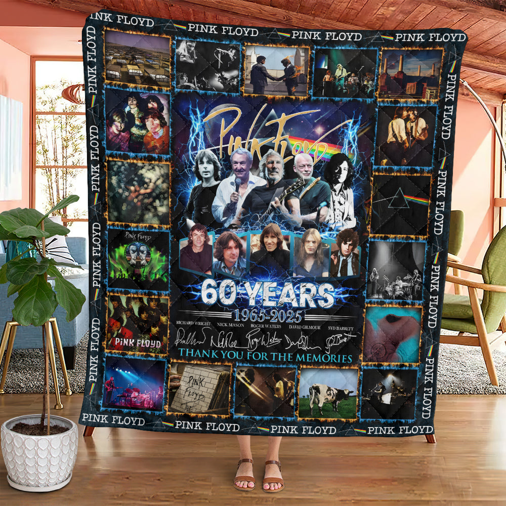 Pink Floyd 60 Years Quilt Blanket - MAITM13044