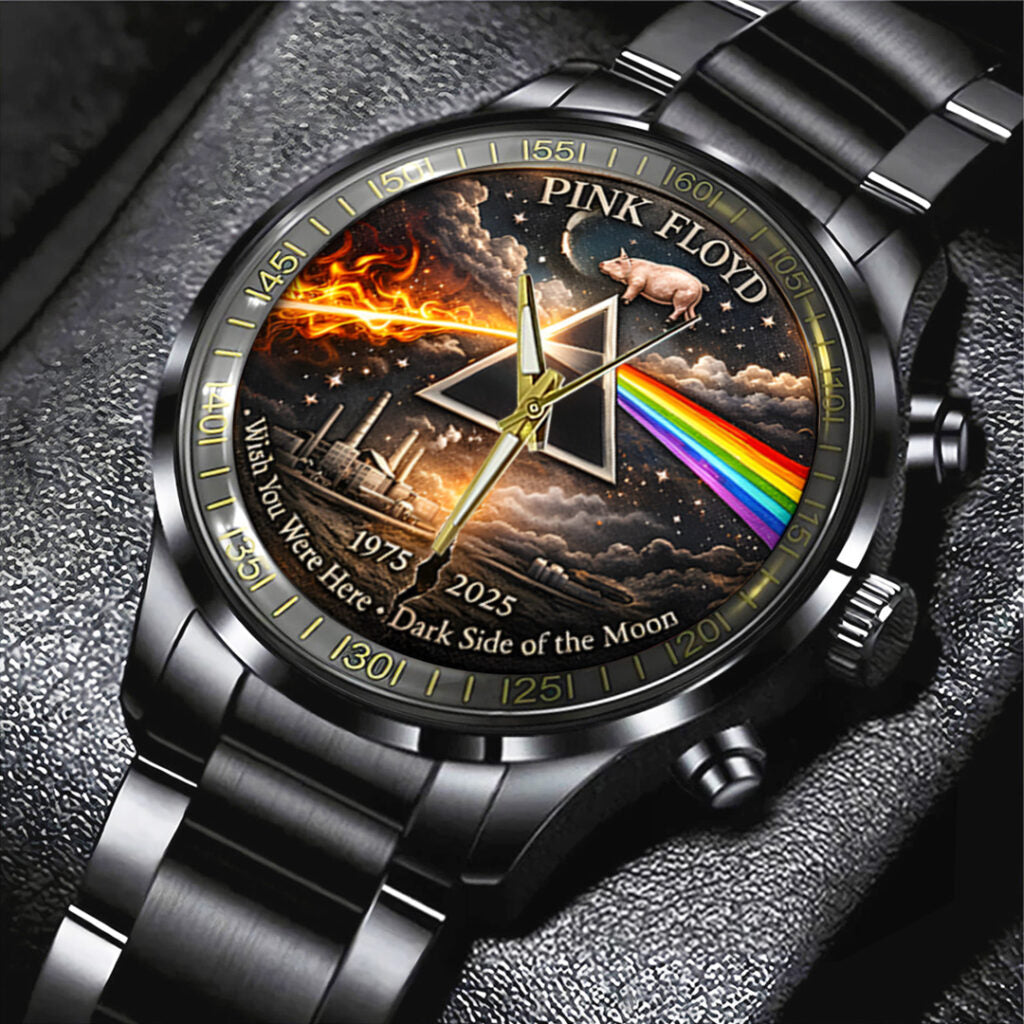 Pink Floyd 60th Anniversary Black Stainless Steel Watch - TANTN19757