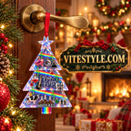 Pink Floyd Triangle Custom Name Christmas Tree Ornament