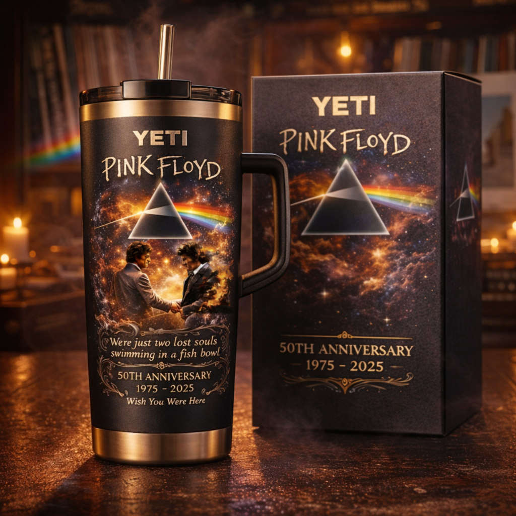 Pink Floyd Wish You Were Here 50th Anniversary YETI Tumbler
