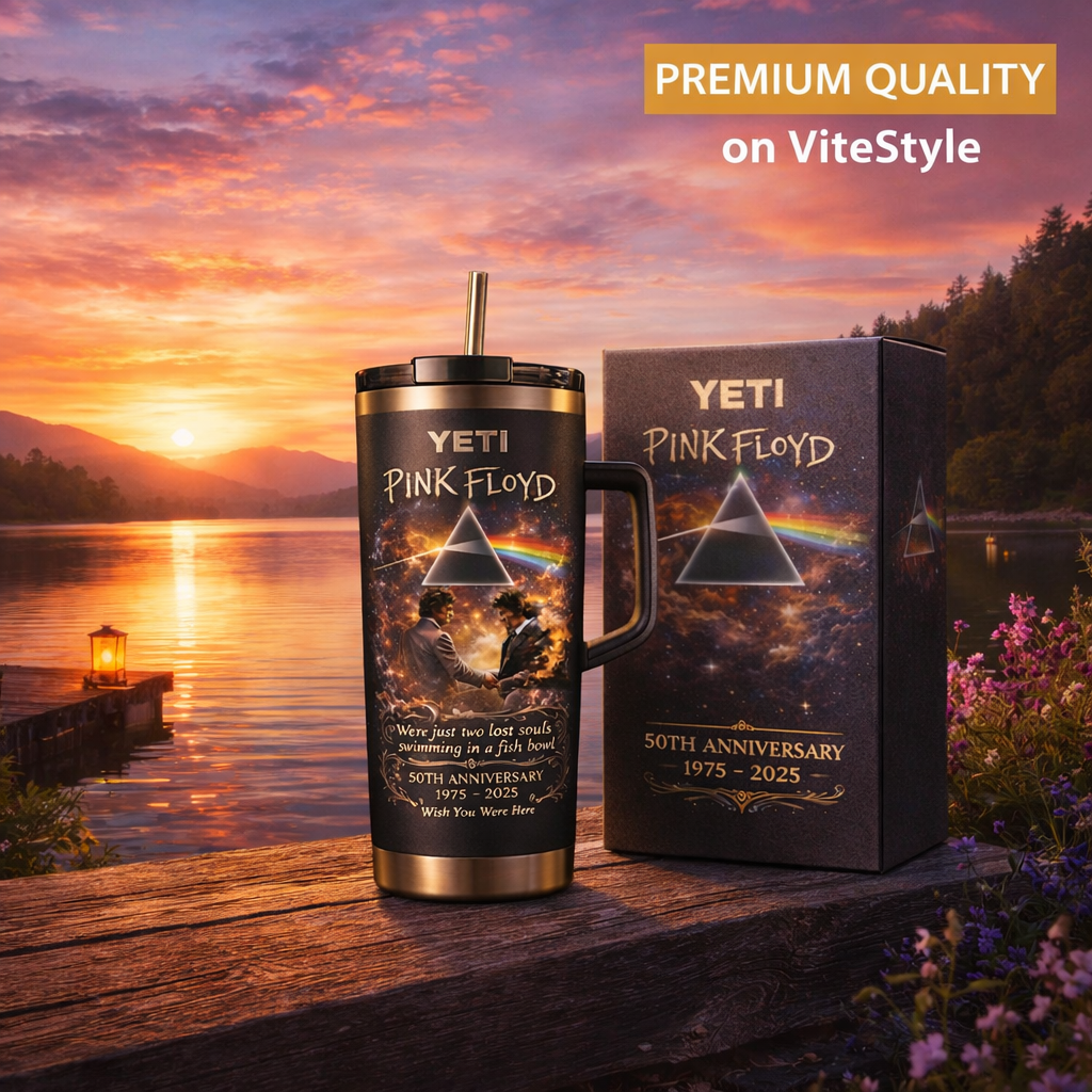 Pink Floyd Wish You Were Here 50th Anniversary YETI Tumbler