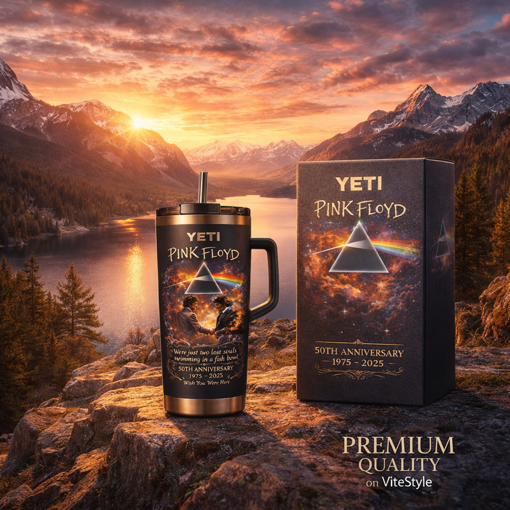 Pink Floyd Wish You Were Here 50th Anniversary YETI Tumbler