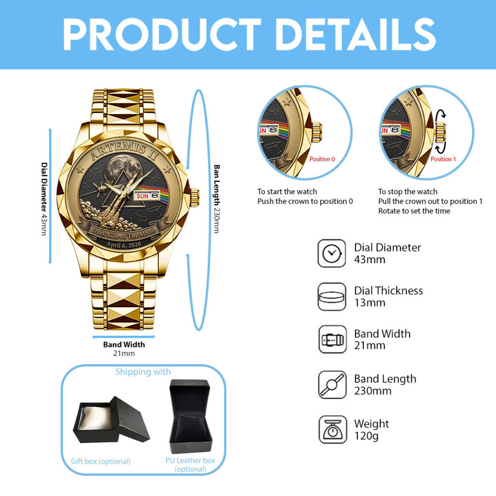 Pink Floyd x Artemis II Alloy Luxury Quartz Watch - TANTN22395