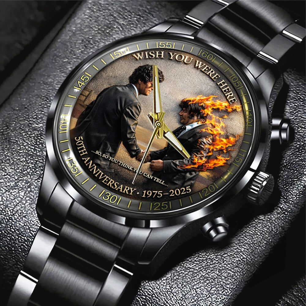 Pink Floyd 60th Anniversary Black Stainless Steel Watch - TANTN19759