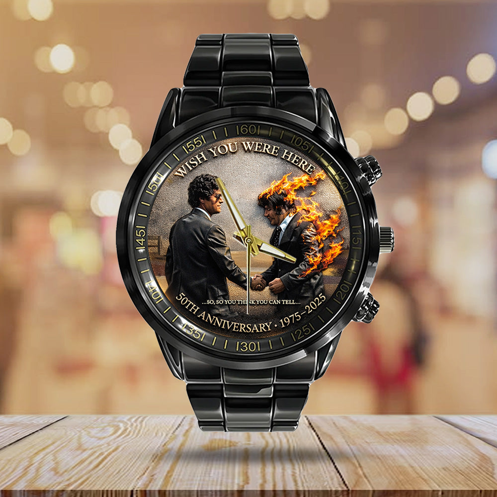 Pink Floyd 60th Anniversary Black Stainless Steel Watch - TANTN19759