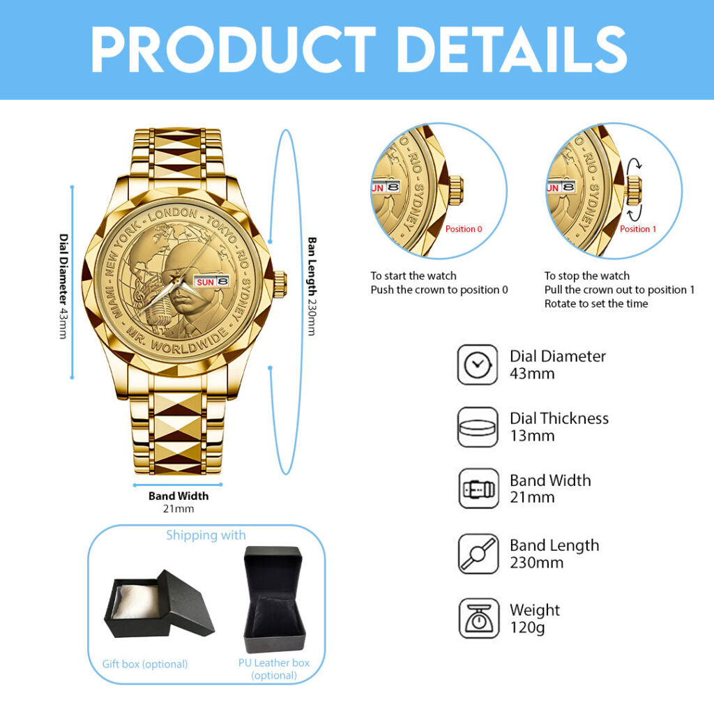 Pitbull Alloy Luxury Quartz Watch - GNE4883