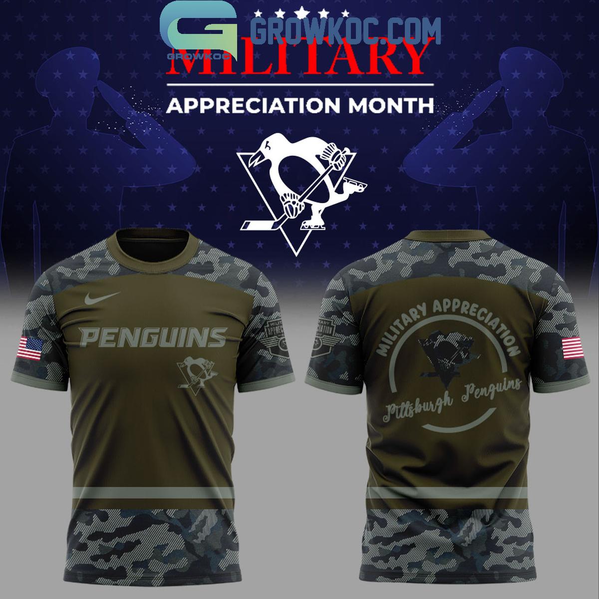 Pittsburgh Penguins Military Appreciation Month Hoodie Shirt