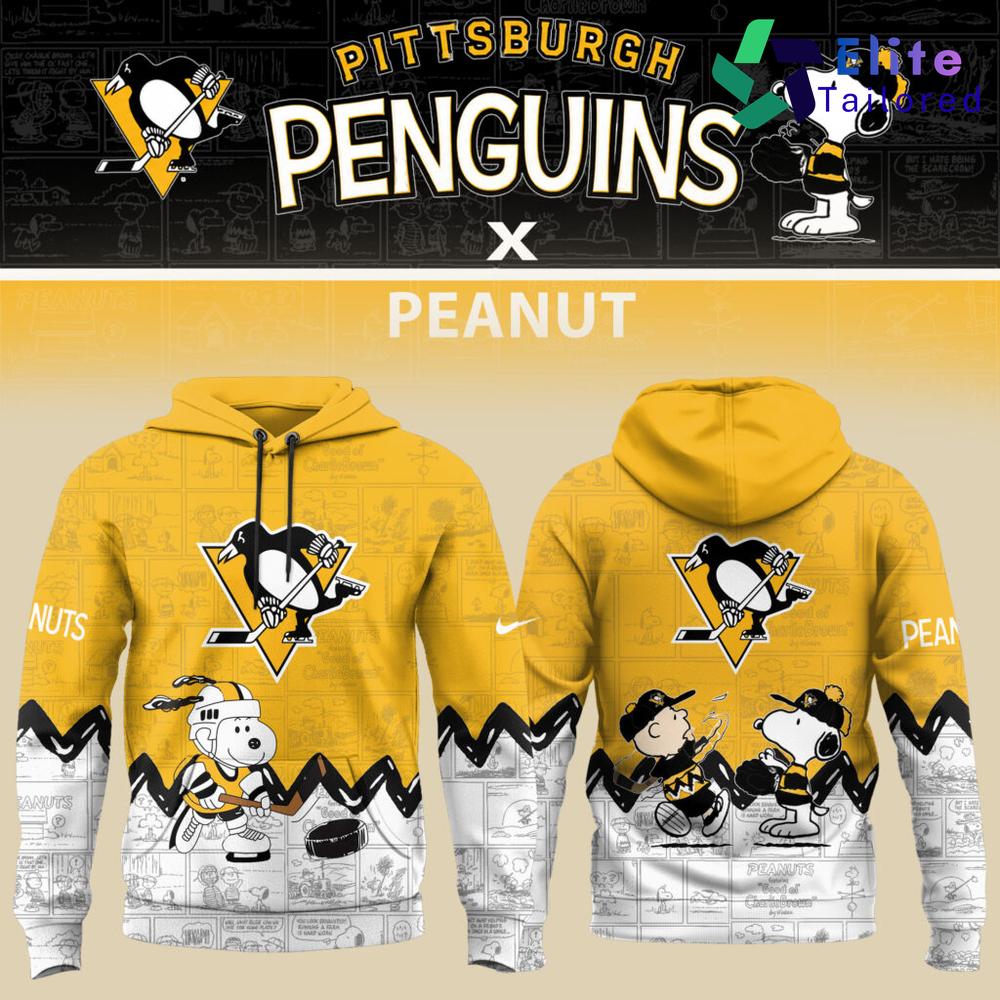 Pittsburgh Penguins x Peanuts Night 2026 Custom Pullover Hoodie