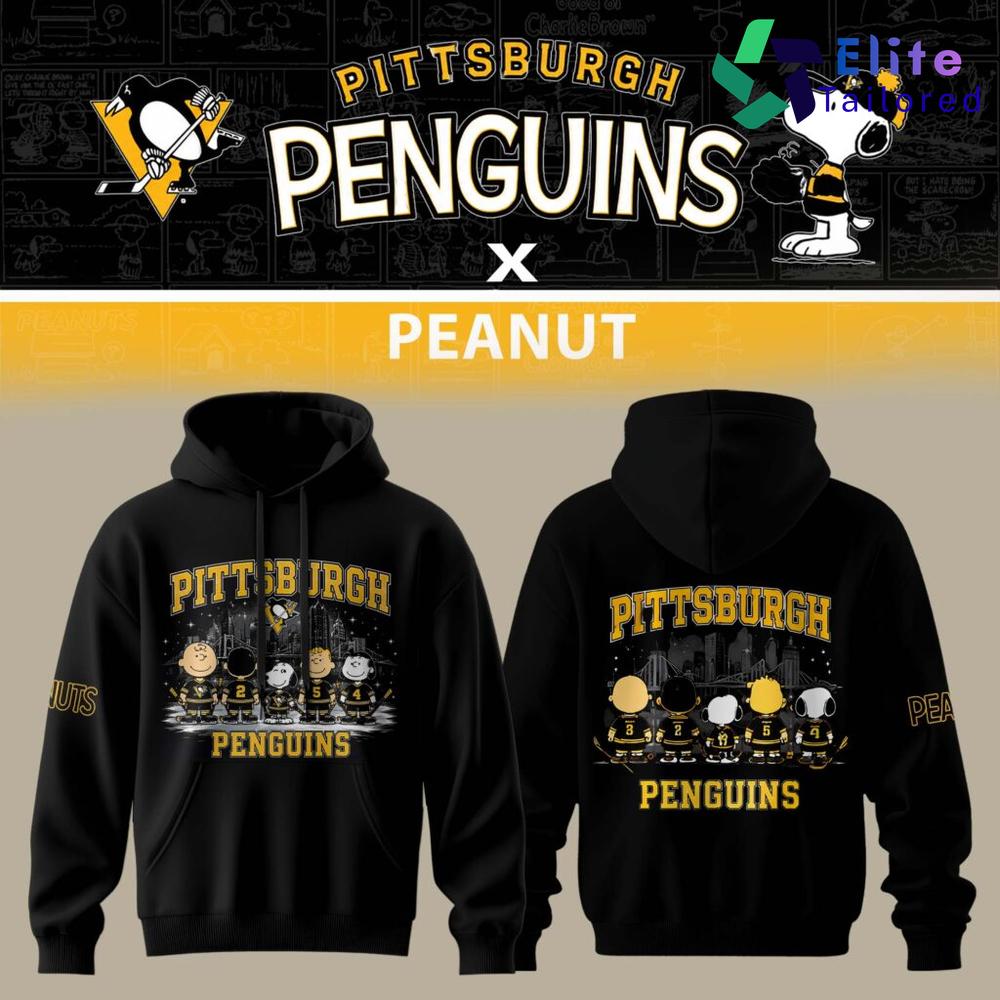 Pittsburgh Penguins x Peanuts Night 2026 Custom Pullover Hoodie