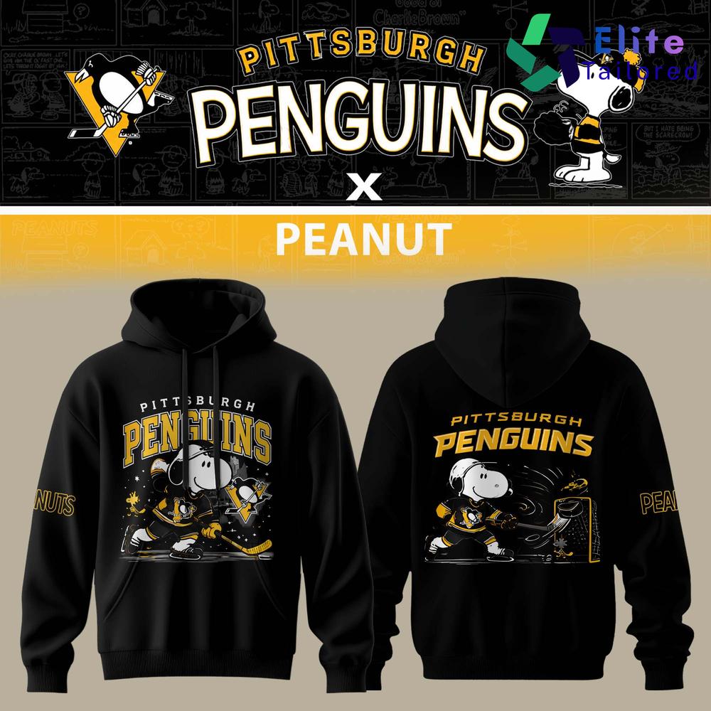 Pittsburgh Penguins x Peanuts Night 2026 Custom Pullover Hoodie