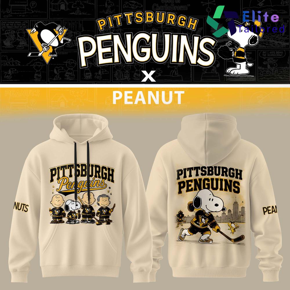 Pittsburgh Penguins x Peanuts Night 2026 Custom Pullover Hoodie