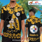 Pittsburgh Steelers Aloha Shirt Surfing Mouse Theme