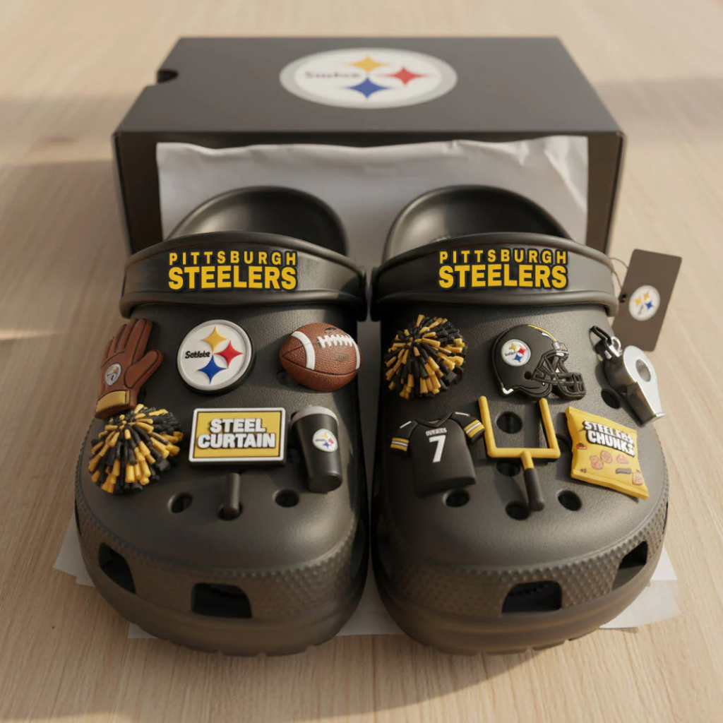 Pittsburgh Steelers Croc Charms 2025