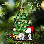 Pittsburgh Steelers Custom Snoopy Peanuts Christmas Ornament Xmas Tree Decorations