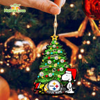 Pittsburgh Steelers Custom Snoopy Peanuts Christmas Ornament Xmas Tree Decorations