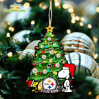 Pittsburgh Steelers Custom Snoopy Peanuts Christmas Ornament Xmas Tree Decorations