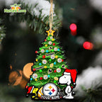 Pittsburgh Steelers Custom Snoopy Peanuts Christmas Ornament Xmas Tree Decorations
