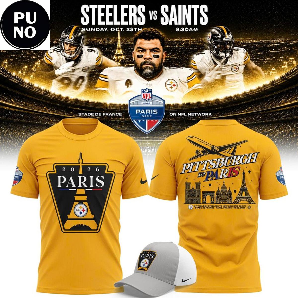 Pittsburgh Steelers Paris Game 2026 Hoodie T-Shirt